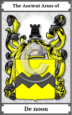 De noon Family Crest Download (JPG)  Book Plated - 150 DPI